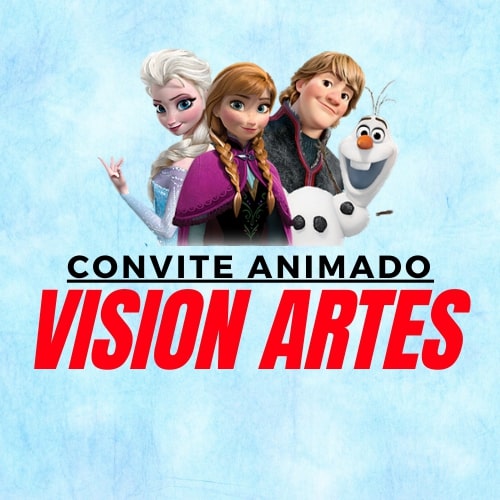 Convite Animado Virtual Frozen Grátis para Baixar e Personalizar